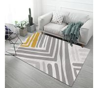 RUGMRZ Alfombra para Gatos Geometría Abstracta Lavable Antideslizante Sala De Estar del Dormitorio Moda Impermeable Infantil Gris Niños Habitacion Alfombras Infantiles Niña 80X140CM