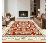 RUGMRZ Alfombra para Habitacion A Medida 100x200cm,Rojo,Estilo Retro para Debajo de La Silla,Pie De Cama,Quarto Criança