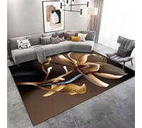 RUGMRZ Alfombra Pequeña Dormitorio Geometría Abstracta Lavable Antideslizante Sala De Estar del Moda Alfombras Pequeñas para Marrón Juego Bebe Protectora Silla Oficina 300X400CM