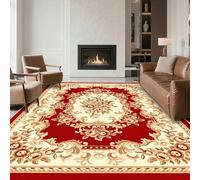 RUGMRZ Alfombra Pie de Cama A Medida 120x180cm,Rojo,Estilo Retro para Quarto Criança,Infantil Habitacion,Cocina