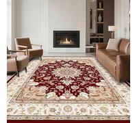 RUGMRZ Alfombra Salon Lavable A Medida 120x180cm,Rojo,Estilo Persa para Quarto Criança,Habitacion Infantil,Cocina