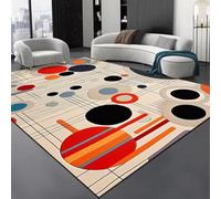 RUGMRZ Alfombra Suelo Bebes Antideslizante Y Resistente A La Contaminación Sala De Estar Lavable Duradera Abstracta Juegos Multicolor Suave 140X200CM