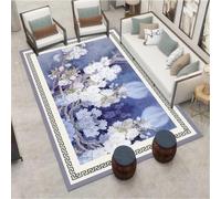 RUGMRZ Alfombras Acusticas 160x230CM Alfombra Decoracion Modernos Azul Dormitorio La Alfombrae Cuadro Habitacion Protectora De Suelo InfantilesPatrón Flores patrón d