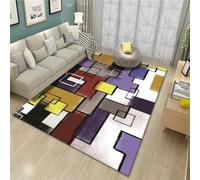 RUGMRZ Alfombras De Habitacion Juvenil Viola Acusticas 130x190CM Bebes Alfombra Decorativa Color Rojo y Amarillo. habitacionAlfombra Pelo Corto