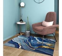 RUGMRZ Alfombras De Juegos para Niños Geometría Simple Moderna, abstracción Antideslizante y decoración Lavable Bebes Habitacion Marrón Sala De Estar Alfombra Bebe del Piso Cuadros 50x80CM