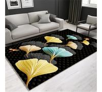 RUGMRZ Alfombras De Pelo Corto 160X200Cm Tapete Sala 27 Amarillo Las Hojas La Estar del Dormitorio Hogar Son Simples Junto A Cama. Salon Grandes Baratas para Pasillos Largos