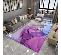 RUGMRZ Alfombras Habitacion Infantil Pintura De Tinta Abstracta Moderna Sala De Estar Dormitorio alfombra cama morado Alfombra Para Niñas alfombra salón lisa alfombra recibidor interior dormitorio60x9