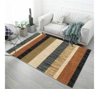 RUGMRZ Alfombras Habitación Moderno Minimalista Antideslizante Geométrico Multicolor Alfombra Maletero Coche Marrón Dormitorio Pie De Cama Moderna 50X80CM
