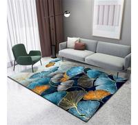 RUGMRZ Alfombras Lavables Salon 160X200Cm De Comedor 23 Azul Las Hojas La Sala Estar del Dormitorio Hogar Son Simples Junto A Cama. Tapetes para Colchoneta Bebe