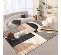 RUGMRZ Alfombras para Dormitorio Geometría Simple Moderna, abstracción Antideslizante y decoración Lavable Habitación Alfombra Azul Habitacion Infantil del Piso Niña180x250CM