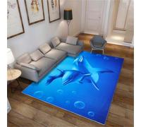 RUGMRZ Alfombras Pequeñas 200x250CM Grandes Salon Azul Niño Felpudo Entrada Casa De Pelo Largo BaratasAcuario Dormitorio con patrón Paisaje submari
