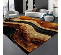 RUGMRZ Alfombras Pequeñas Habitacion Geometría Simple Moderna, abstracción Antideslizante y decoración Lavable Bases Antideslizantes para Negro Dormitorios Recibidores De Entrada Modernos Alfombra Do