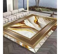 RUGMRZ Alfombras Salon Geometría Simple Moderna, abstracción Antideslizante y decoración Lavable Cama Negro The Home Déco Limpiar Recibidores Modernos Alfombra para Niños80x120CM