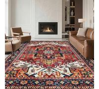 RUGMRZ Algombras Salón A Medida 160x230cm,Rojo,Estilo Persa para Pie De Cama,Quarto Criança,Debajo del Escritorio