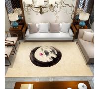 RUGMRZ Aposento La Alfombrer 160x230CM Decoración Habitación Amarillo Alfombras Acusticas Alfombra Despacho Gamer Decoracion SalónDecoración de Arte Abstracto Resistente a Las Manchas lavab