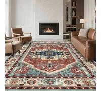 RUGMRZ Carpete A Medida 120x180cm,Rojo,Estilo Persa para Habitacion Niña,Sala,Quarto Criança