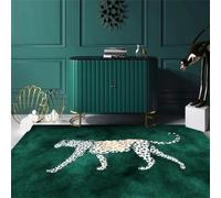 RUGMRZ Cuadros Salon Modernos Grandes 80x120CM Alfonbras De Dormitorios Verde Decorar Habitacion Alfombras Acusticas Dormitorio Matrimonio Alfombra HabiracionPatrón Leopardo do