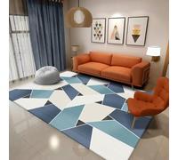 RUGMRZ Cuadros Salon Modernos Grandes Geometría Simple Moderna, abstracción Antideslizante y decoración Lavable Habitacion Niña Alfombras Azul Alfombra The Home Déco Moderna 200x300CM