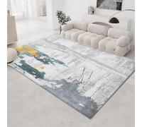 RUGMRZ Decoración del Hogar Geometría Simple Moderna, abstracción Antideslizante y Lavable Alfombra Salon Moderna Azul Suelo Alfombras Dormitorio Modernas Dormitorio80x120CM