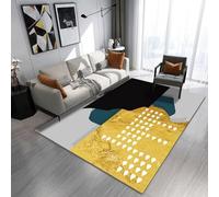 RUGMRZ Decoración del Hogar Geometría Simple Moderna, abstracción Antideslizante y Lavable Dormitorio Azul Alfombra Habitación Alfonbras De Salon Grandes Sofas Suave120x180CM