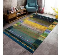 RUGMRZ Decoración Habitación 130x190CM Alfombras Antideslizante Verde para Dormitorios Alfombra Cuadrada Gordas De GateoPuerta del Pasillo Resistente a la Suciedad antid