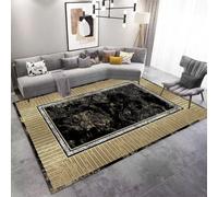 RUGMRZ Decoración Habitación Bebe Geometría Simple Moderna, abstracción Antideslizante y Lavable Decoracion Recibidor Marrón del Piso Adornos Habitacion Alfombras Niño The Home Déco160x200CM