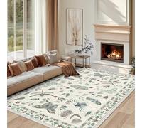 RUGMRZ Felpudo Entrada Casa Lavable Lavadora Verde Salvia 60x100cm,Estampado De Mariposas Antideslizante para Pasillo,Cocina,Recibidor