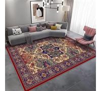 RUGMRZ Rosso. Adornos Salon Alfombras 200x300CM Alfombra Bebe con patrón de Flores Azules. exteriorAlfombra Carreteras para Niños