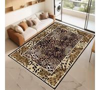 RUGMRZ Rug Que Se Pueden Fregar Negro 200x300cm Grandes Patrones de Manchas Retro para pasillos de Sala de Estar
