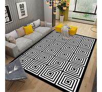 RUGMRZ Rugs For Living Room Alfombras Grandes Salon Black White Diamond Pattern Moderno Minimalista Modelo de diseño geométrico Alfombras De Pasillo 140X200cm
