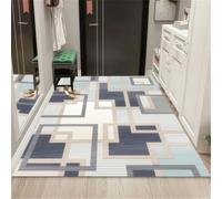 RUGMRZ Sofas Cama Baratos 170x240CM Decoracion Gamer Multicolor Alfombra Niño Entrada Alfombras Acusticas Sin PeloEmpalme de Formas geométricas Seguro y fácil cuidar Azul