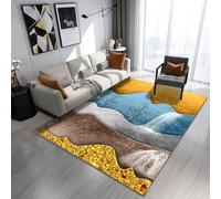 RUGMRZ Suelo Antideslizante Alfombra Geometría Simple Moderna, abstracción y decoración Lavable del Piso Multicolor Habitacion Comedor Habitación Casa120x180CM