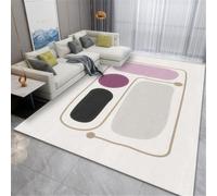 RUGMRZ Tapete De Actividades Bebe Arte Abstracto Antideslizante Lavable Alfombra Juegos Blanco Decoracion Habitacion Cocina 180X280CM