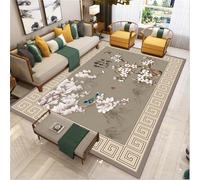 RUGMRZ Tapete Sala 100X200Cm Alfombras 47 Gris La De Estar Es Moderna Y Sencilla Las Flores del Dormitorio Son Ligeras Extravagantes. Alfombra para Bebes Juegos