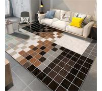 RUGMRZ Tela Terciopelo 50x80CM Alfombra De Juego Bebe Negro Acolchada Infantil Alfombras Grandes Baratas Habitacion Sofas SalonGeométrico Simple sofá Sala Estar Pasillo Ant