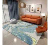 RUGMRZ The Home Déco Geometría Abstracta Lavable Antideslizante Sala De Estar del Dormitorio Moda Alfombras Salon Azul Alfombra Casa para Terrazas 300X400CM