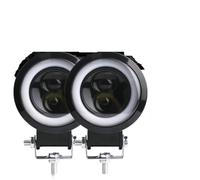 Rugnipw Faro Delantero Para camiones ATV SUV Dirt Bike Car 3 pulgadas redondo LED luz de trabajo Spot Light Halo Angel Eye 12V 24V Juego Faros Delanteros(2pcs B)