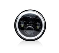 Rugnipw Faro Delantero Para Jeep Para Wrangler JK TJ Faros Delanteros De 7 Pulgadas LED H4 Redondos Con Señal Giro Ámbar Juego Faros Delanteros