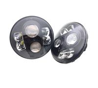 Rugnipw Faro Delantero Para Jeep Para Wrangler Jk Tj Faros delanteros LED redondos de 7" Juego Faros Delanteros(Negro)