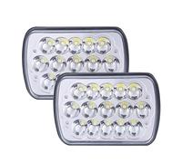 Rugnipw Faro Delantero Para Jeep para Wrangler YJ para Cherokee XJ H6014 H6052 H6054 H4 faro lámpara Led de coche 2 piezas 7X6 5X7 faros Juego Faros Delanteros(LY-5045C)