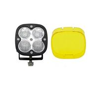 Rugnipw Faro Principal Delante Luz De Trabajo LED Universal Para Camioneta, 12 V, 24 V, 3 Pulgadas, 40 W, Cuadrada, Para Conducción Todoterreno, Antiniebla(Combo with cover)