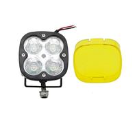 Rugnipw Faro Principal Delante Luz De Trabajo LED Universal Para Camioneta, 12 V, 24 V, 3 Pulgadas, 40 W, Cuadrada, Para Conducción Todoterreno, Antiniebla(Spot with cover)