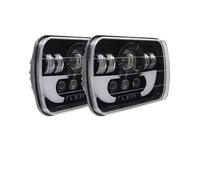 Rugnipw Faro Principal Delante Para Ford F-550 F-450 E-450 E-350 E-150 F-250 Faros LED DRL De 5 X 7 Y 7 X 6 Luces Altas Y bajos Rectangulares, H4(2 piece)