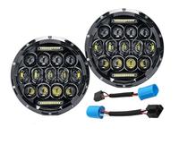 Rugnipw Faro Principal Delante Para Jeep Para Wrangler CJ-8 CJ-7 Faros Delanteros LED Halo De 7 Pulgadas 2 Unidades(G)
