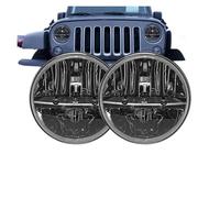 Rugnipw Faro Principal Delante Para Jeep Para Wrangler CJ-8 CJ-7 Faros Delanteros LED Redondos H4 De 7 Pulgadas 6000K Luz Alta Y bajo