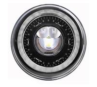 Rugnipw Faro Principal Delante Para Jeep Para Wrangler CJ-8 Y CJ-7 Faro LED De 7" Para Coche Y Motocicleta H4, Luz De Giro Ámbar Halo(B Black)