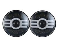 Rugnipw Faro Principal Delante Para Jeep Para Wrangler CJ-8 Y CJ-7 Faros Delanteros LED De 7 Pulgadas Y 80 W Con Halo Angel Eyes(L)