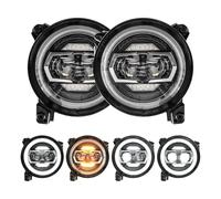 Rugnipw Faro Principal Delante Para Jeep Para Wrangler Para Gladiator Faros Delanteros LED Redondos De 9 Pulgadas Con Luces Altas Y Bajos Y Señal De Giro DRL Halo
