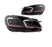 Rugnipw Faro Principal Delante Para VW Para Golf 6 Para Golf6 MK6 2009-2012 Faros Delanteros LED DRL Señal Giro Luz Alta Lente Proyector Angel Eye(C RHD)