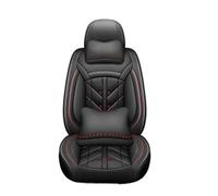 Rugnipw Funda Asiento Coche Cuero Sintético Cobertura Total, Estilo Universal, para Citroen C3 Y C4 Fundas Asientos Coche(H Black 5 Seat)